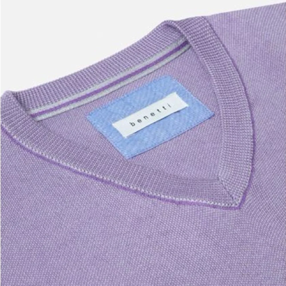 Benetti Cotton V-Neck Sweater Size XL‎ NWT